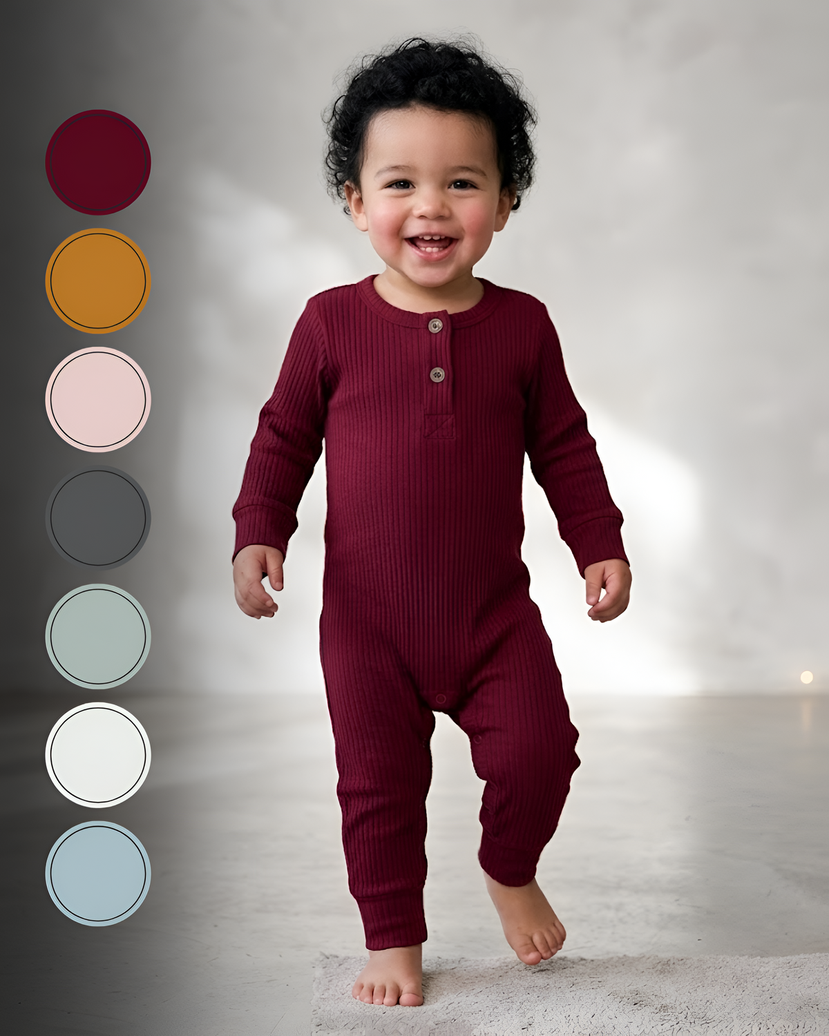 Spring Autumn Newborn Infant Baby Boys Girls Full Sleeve Rib Cotton Romper Playsuit Jumpsuit