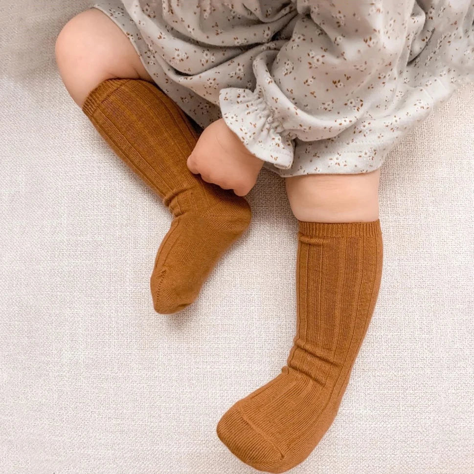 0-7Y Children Socks Stripped Girls Knee High Socks Spanish Toddlers Long Tube Socks Kids Boys School Sock Infant Baby Socken