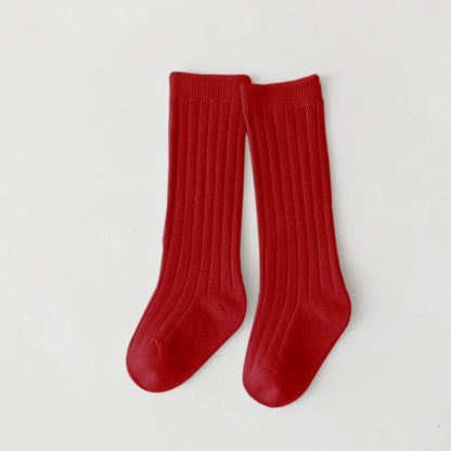 0-7Y Children Socks Stripped Girls Knee High Socks Spanish Toddlers Long Tube Socks Kids Boys School Sock Infant Baby Socken