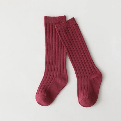 0-7Y Children Socks Stripped Girls Knee High Socks Spanish Toddlers Long Tube Socks Kids Boys School Sock Infant Baby Socken